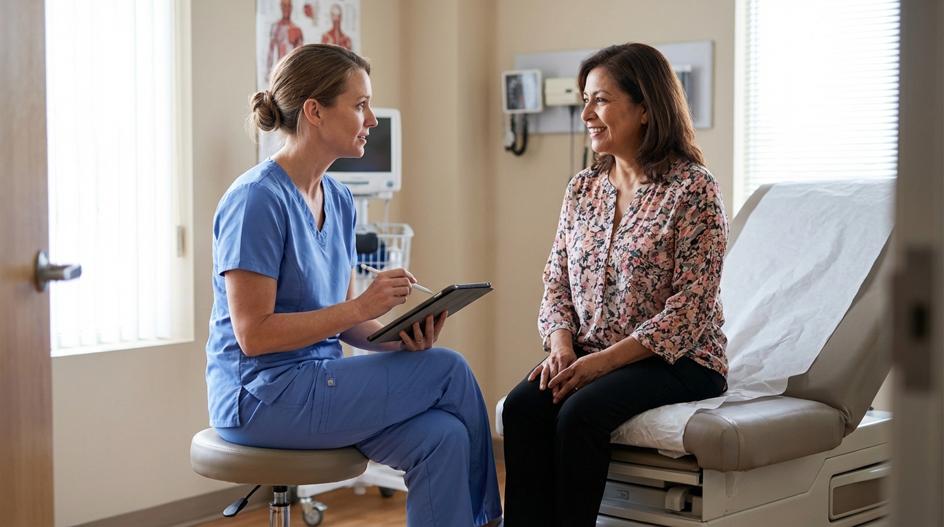 nurse with patient